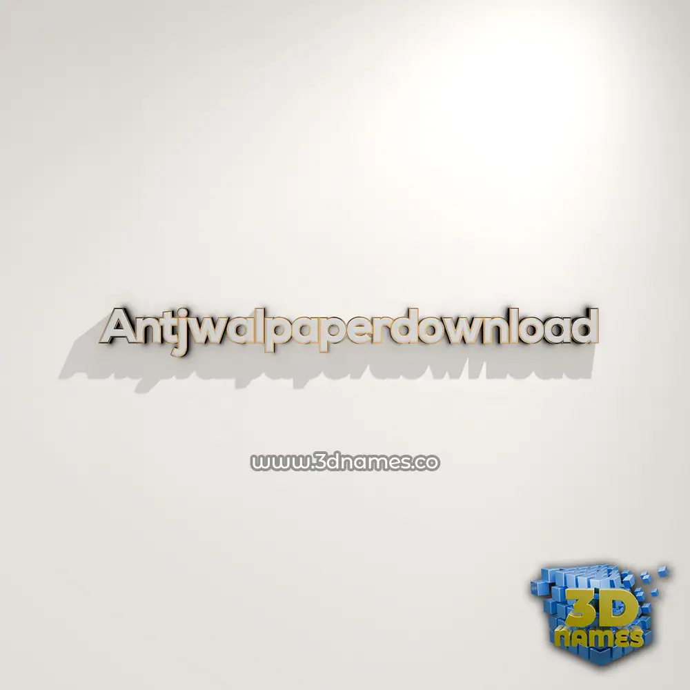 antjwalpaperdownload in White Logo Warm style - 3D name wallpaper