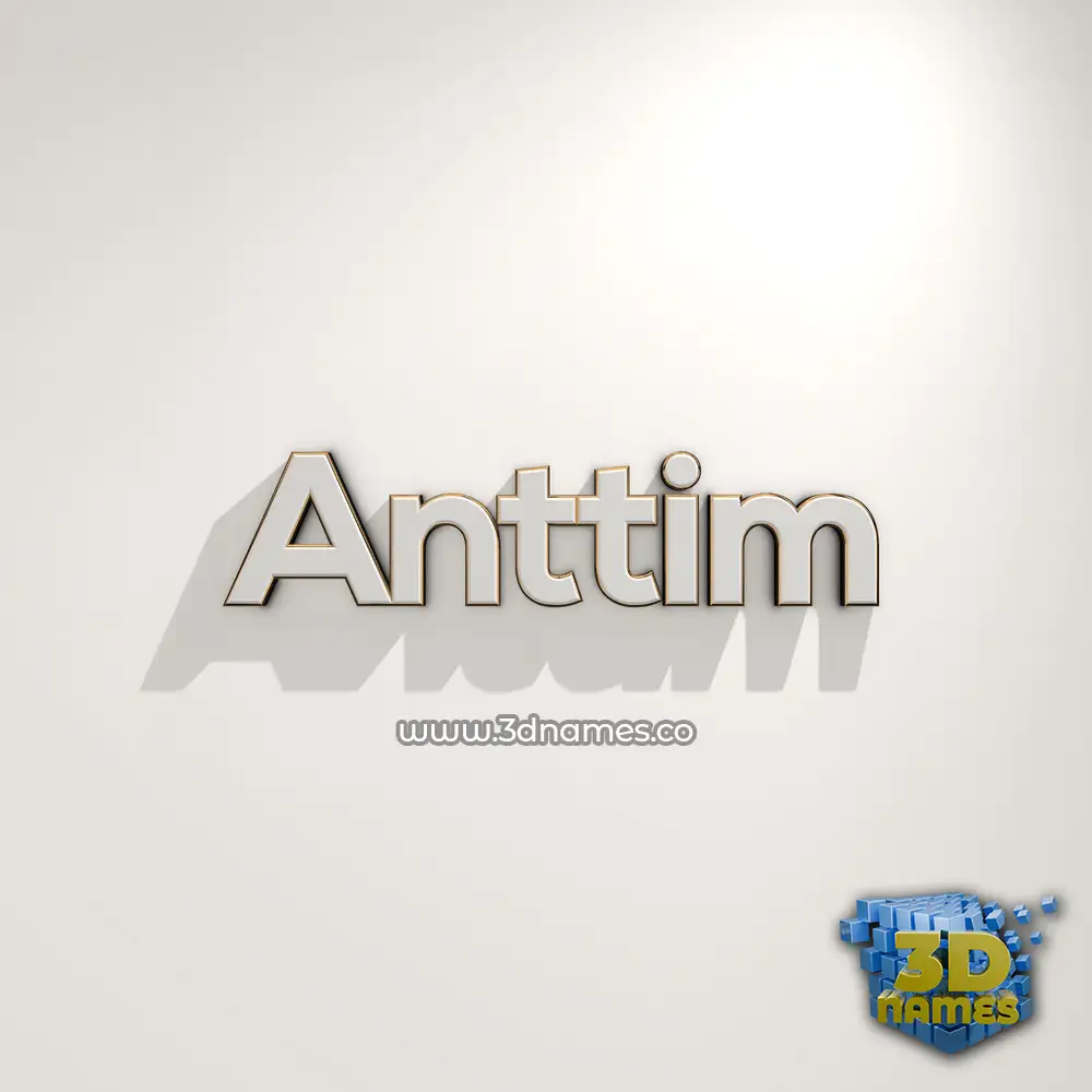 anttim in White Logo Warm style - 3D name wallpaper