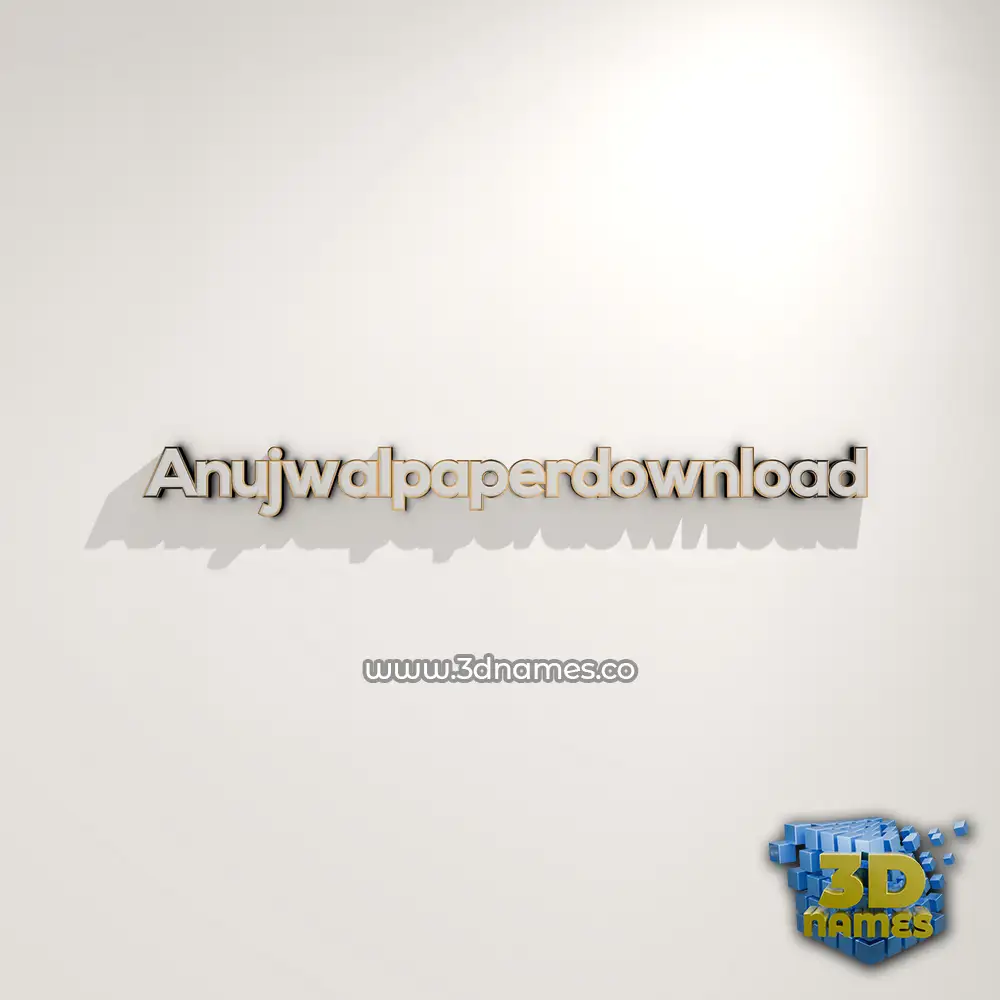 anujwalpaperdownload in White Logo Warm style - 3D name wallpaper