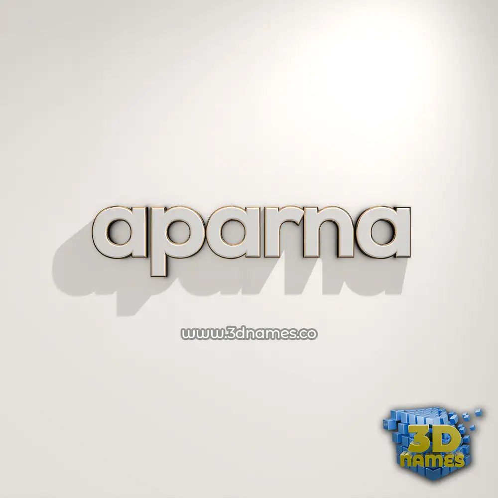 aparna in White Logo Warm style - 3D name wallpaper