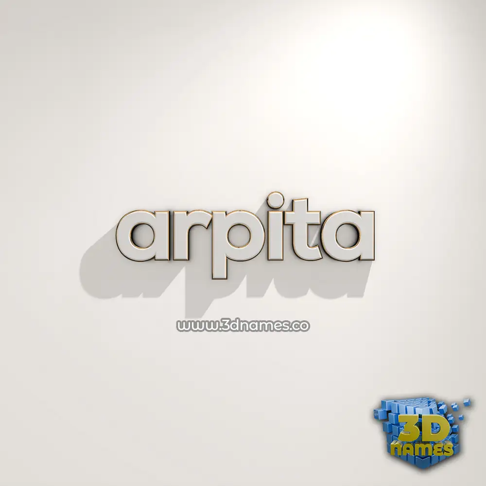 arpita in White Logo Warm style - 3D name wallpaper
