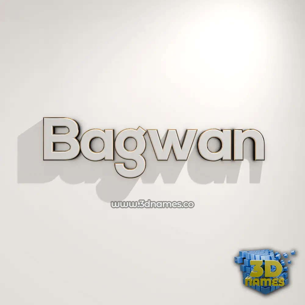 bagwan in White Logo Warm style - 3D name wallpaper