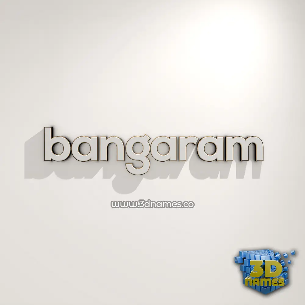bangaram in White Logo Warm style - 3D name wallpaper
