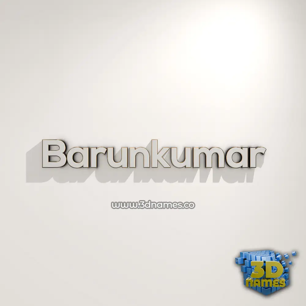 barunkumar in White Logo Warm style - 3D name wallpaper