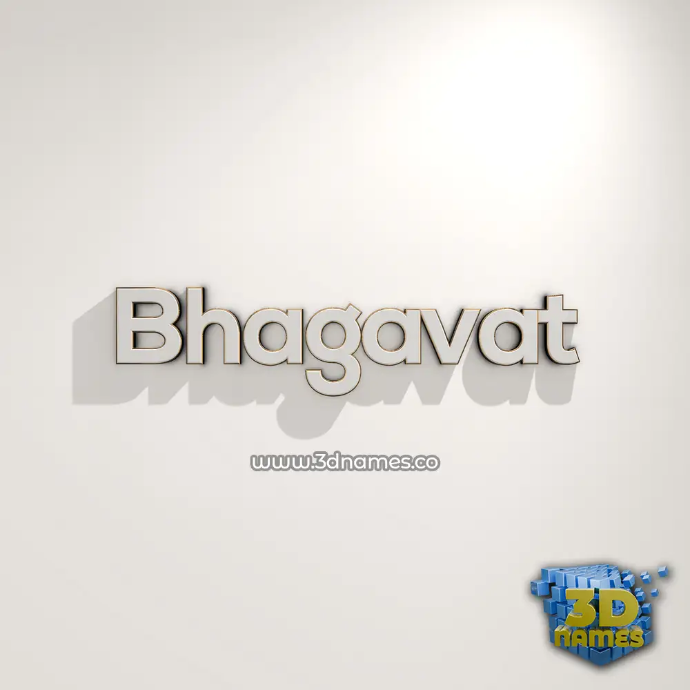 bhagavat in White Logo Warm style - 3D name wallpaper