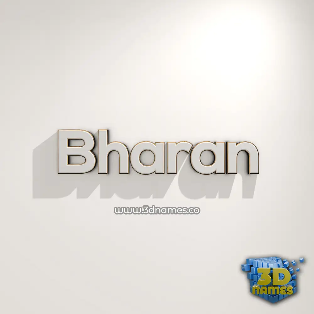 bharan in White Logo Warm style - 3D name wallpaper