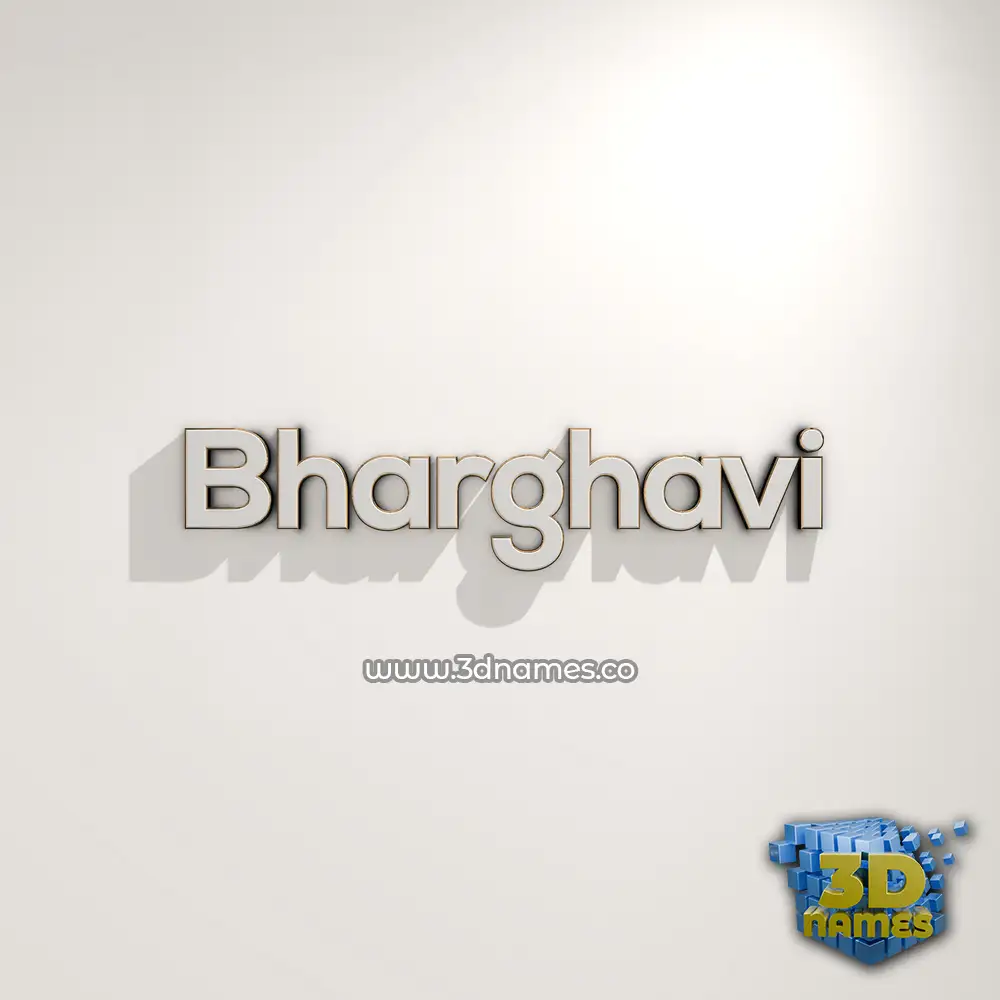 bharghavi in White Logo Warm style - 3D name wallpaper
