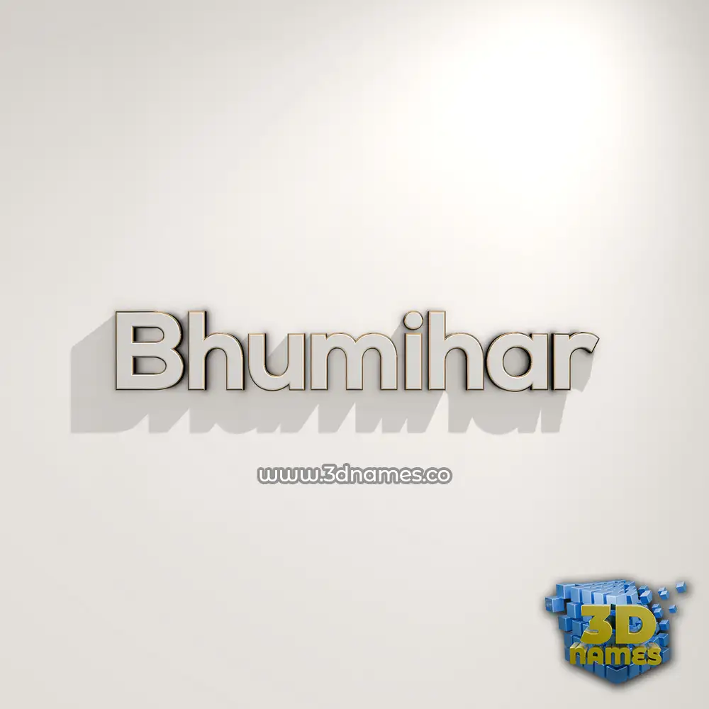 bhumihar in White Logo Warm style - 3D name wallpaper