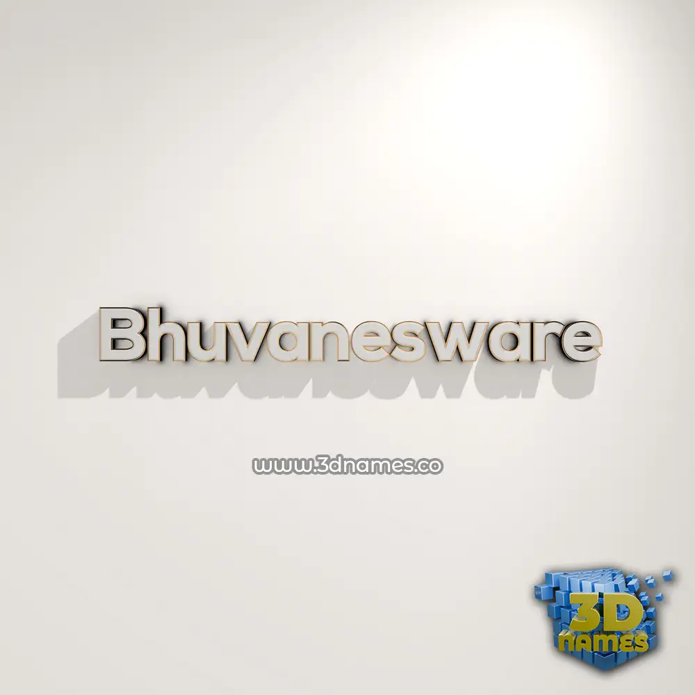 bhuvanesware in White Logo Warm style - 3D name wallpaper
