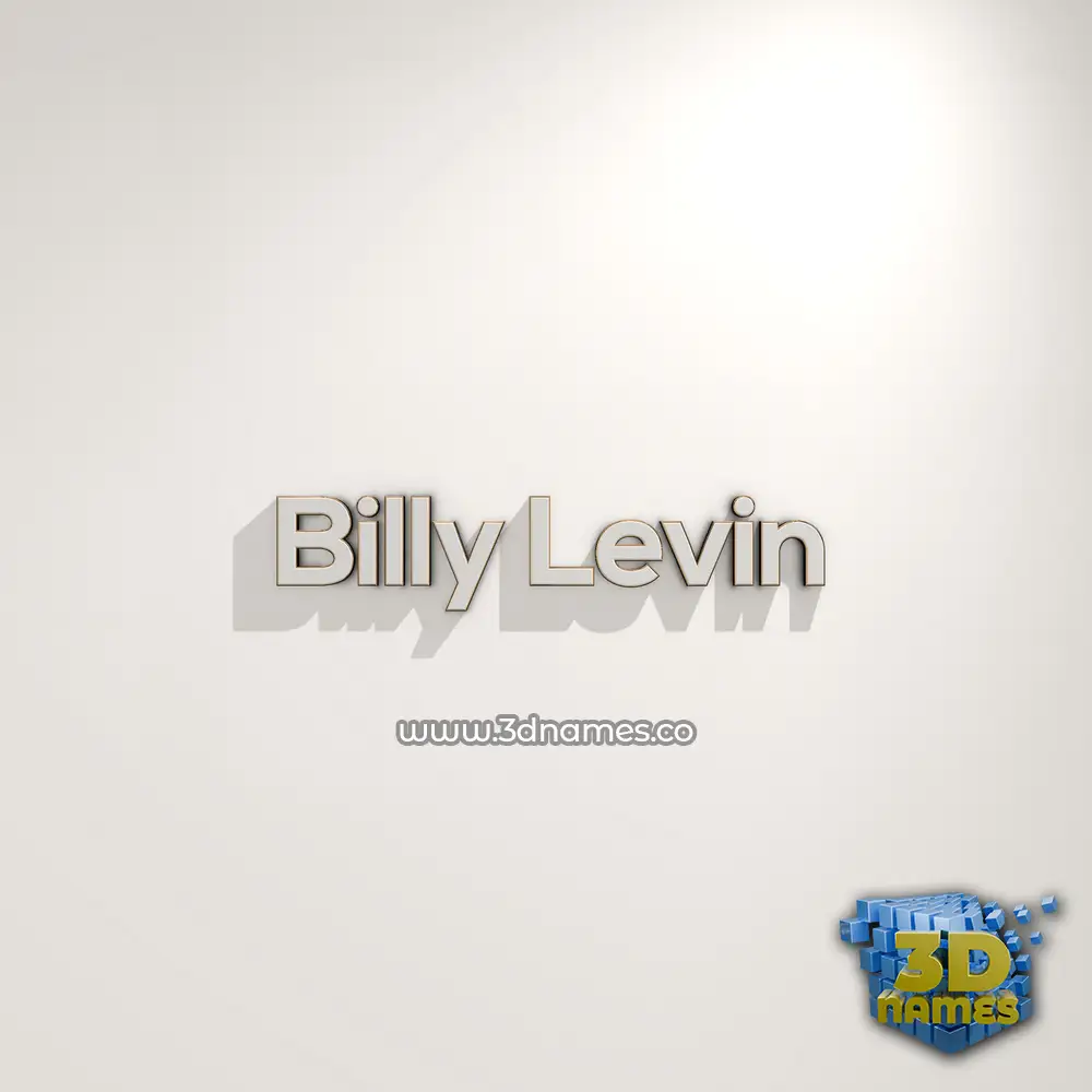 billy levin in White Logo Warm style - 3D name wallpaper
