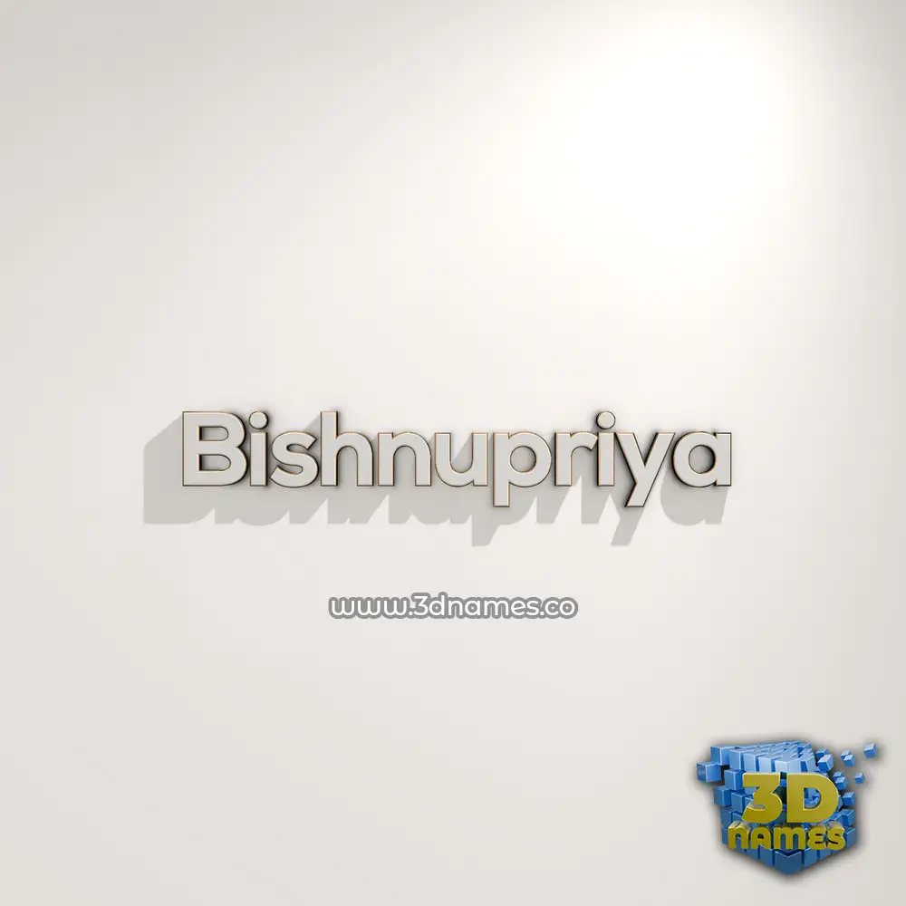 bishnupriya in White Logo Warm style - 3D name wallpaper