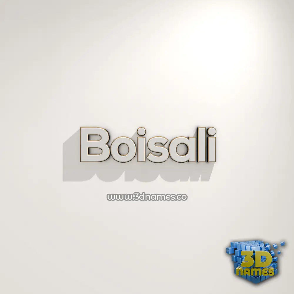 boisali in White Logo Warm style - 3D name wallpaper