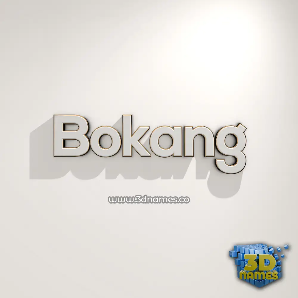 bokang in White Logo Warm style - 3D name wallpaper