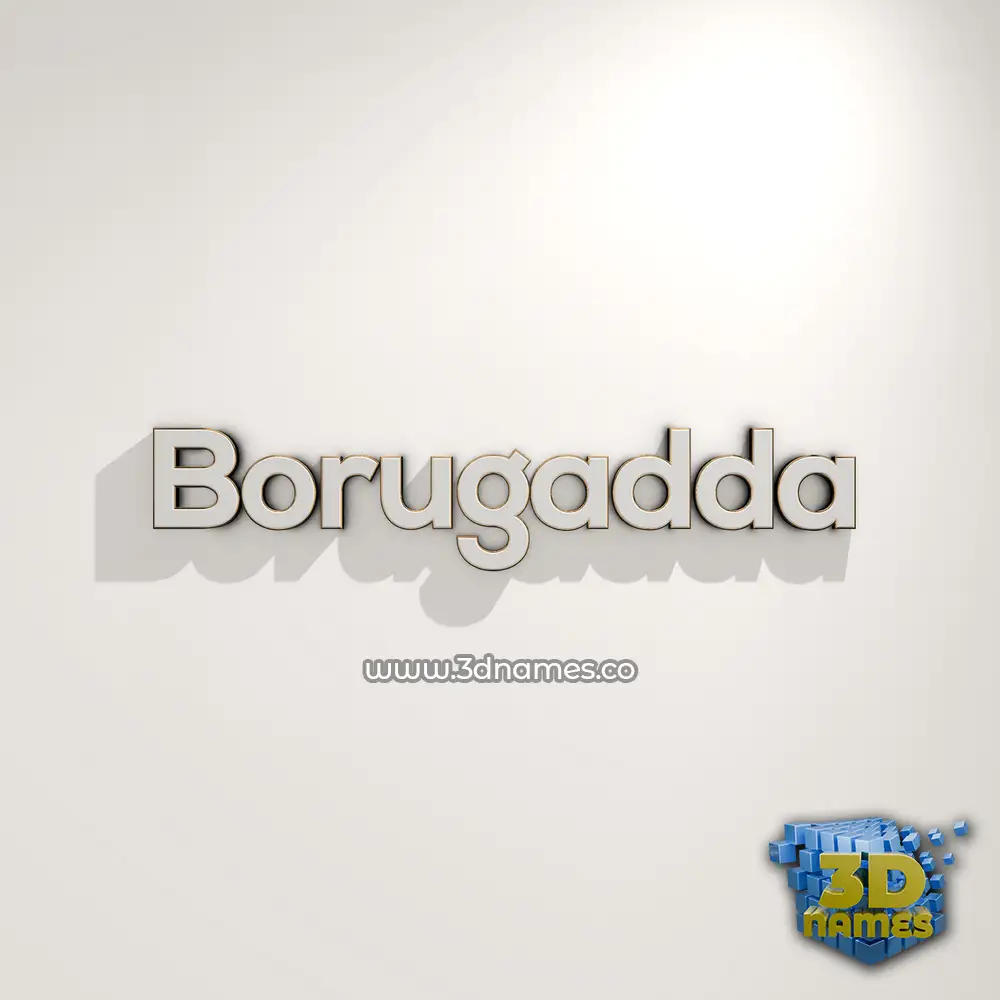 borugadda in White Logo Warm style - 3D name wallpaper
