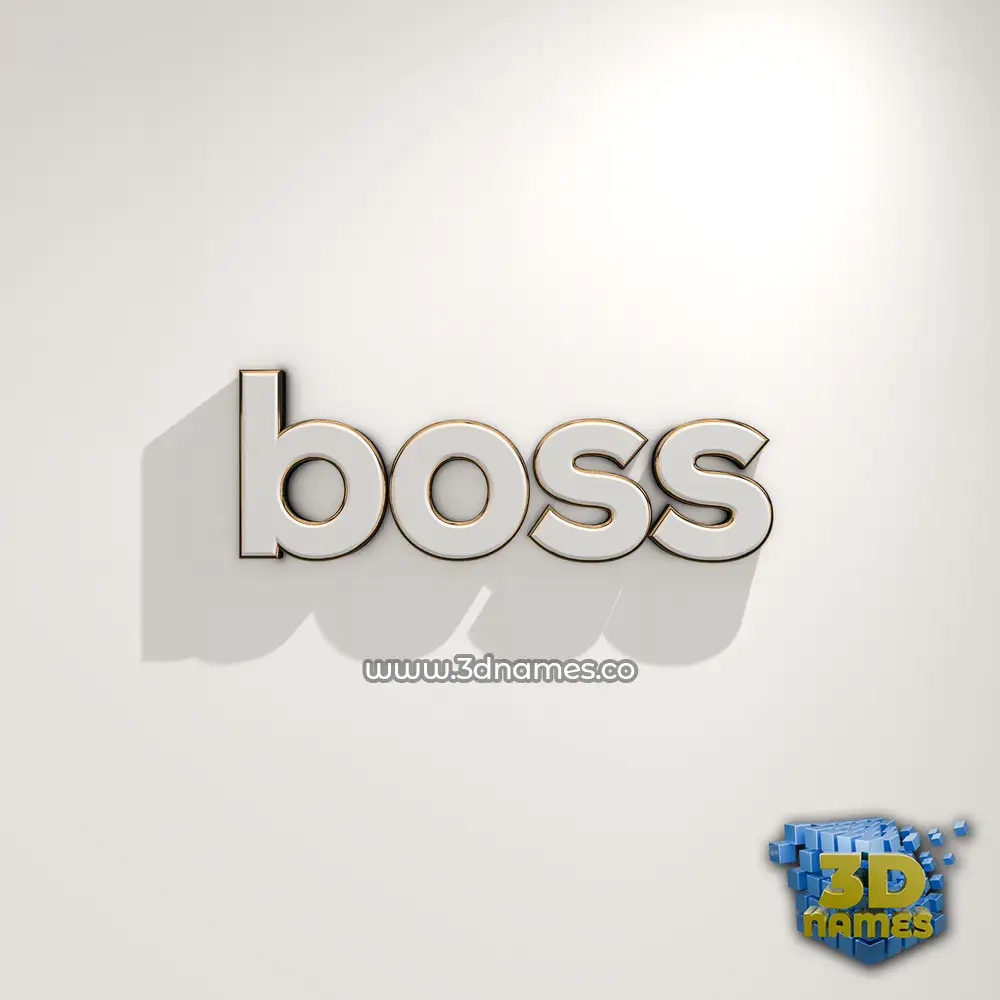 boss in White Logo Warm style - 3D name wallpaper