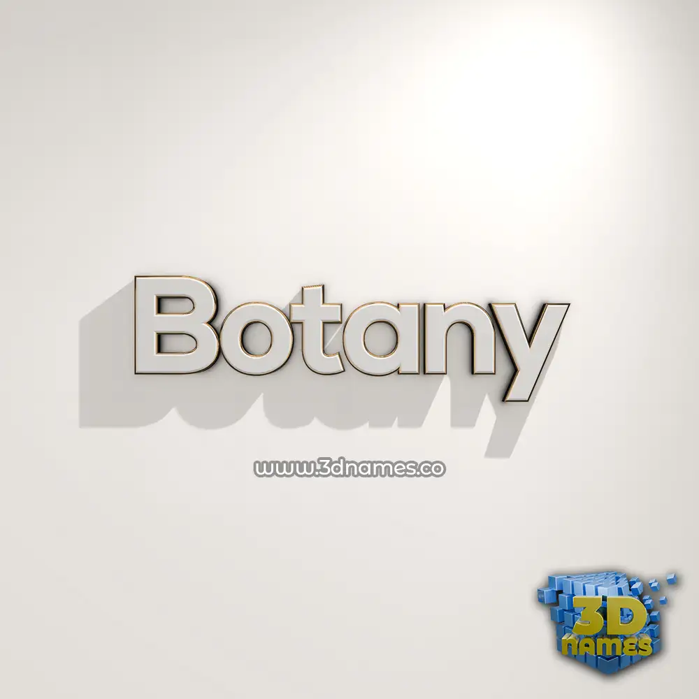 botany in White Logo Warm style - 3D name wallpaper