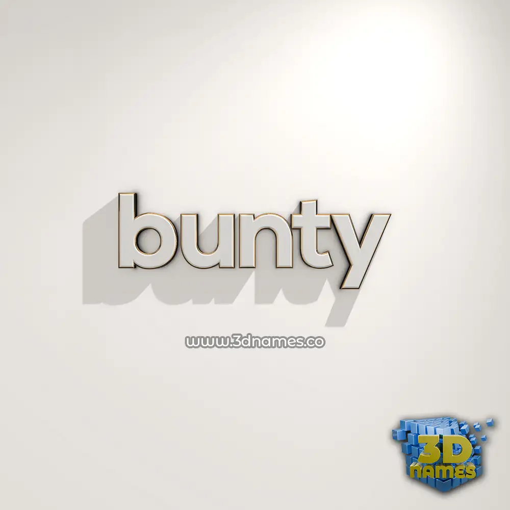 bunty in White Logo Warm style - 3D name wallpaper