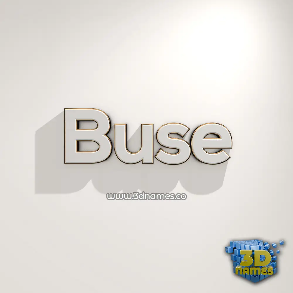 buse in White Logo Warm style - 3D name wallpaper