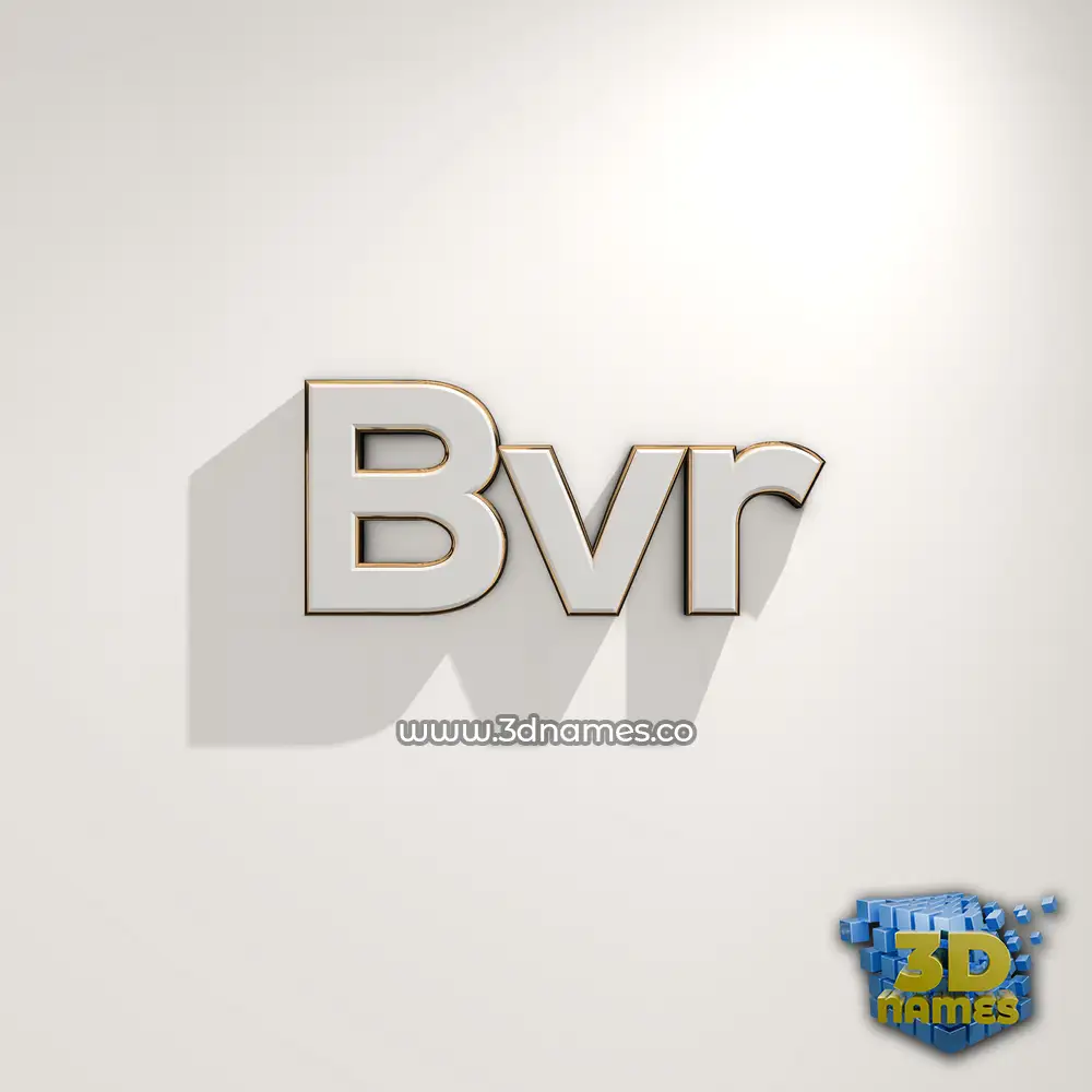 bvr in White Logo Warm style - 3D name wallpaper