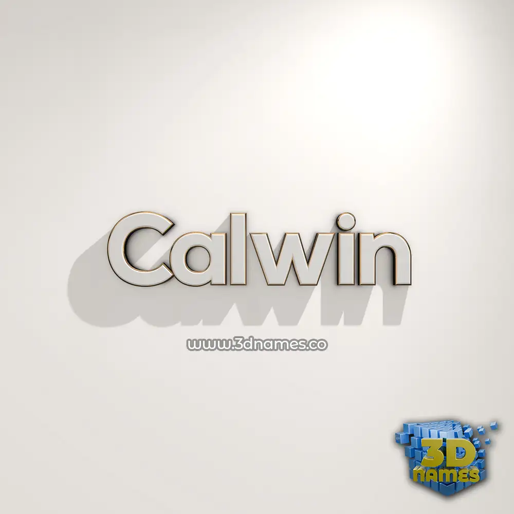 calwin in White Logo Warm style - 3D name wallpaper