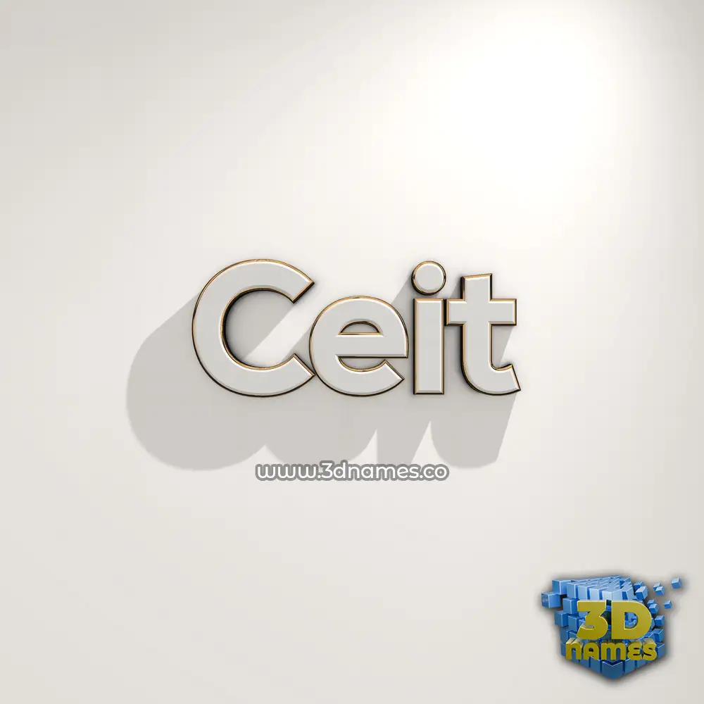ceit in White Logo Warm style - 3D name wallpaper