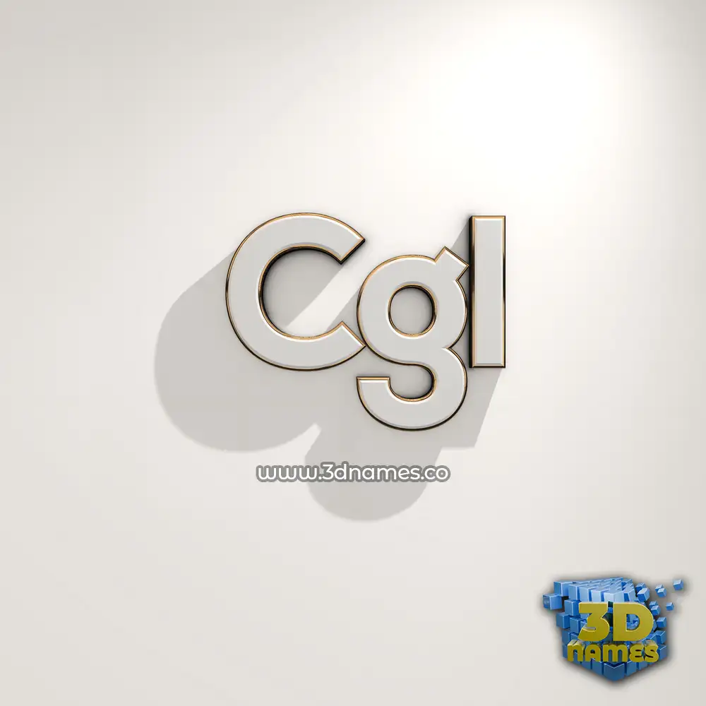 cgl in White Logo Warm style - 3D name wallpaper