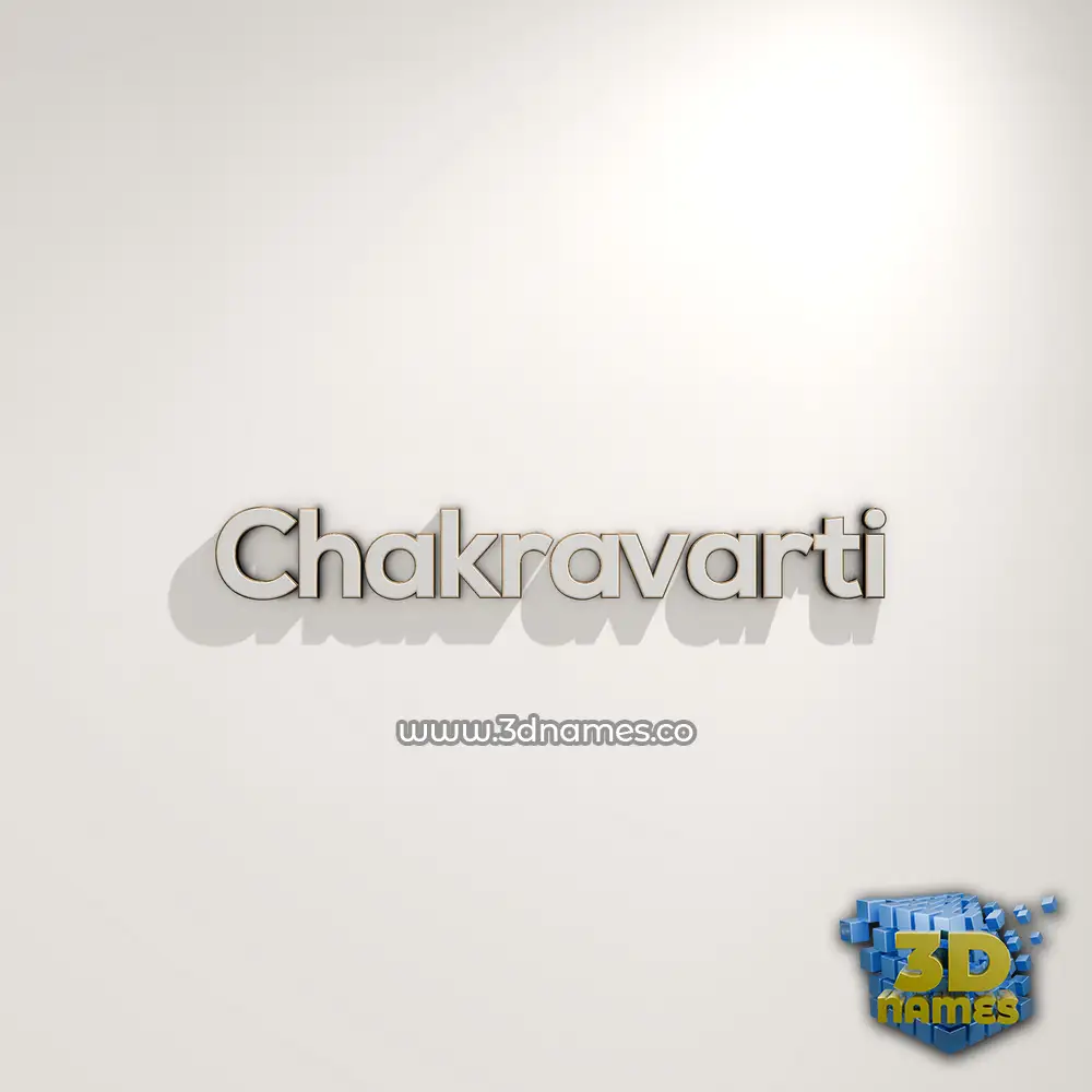 chakravarti in White Logo Warm style - 3D name wallpaper