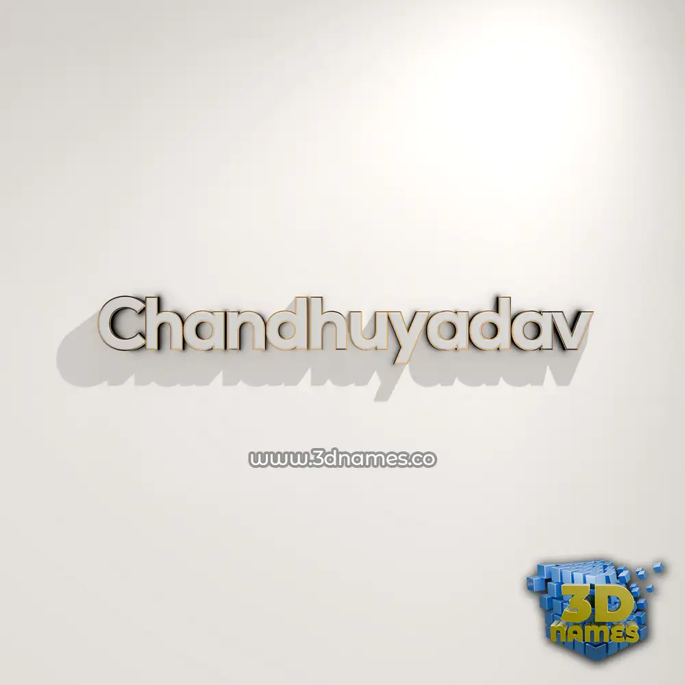 chandhuyadav in White Logo Warm style - 3D name wallpaper