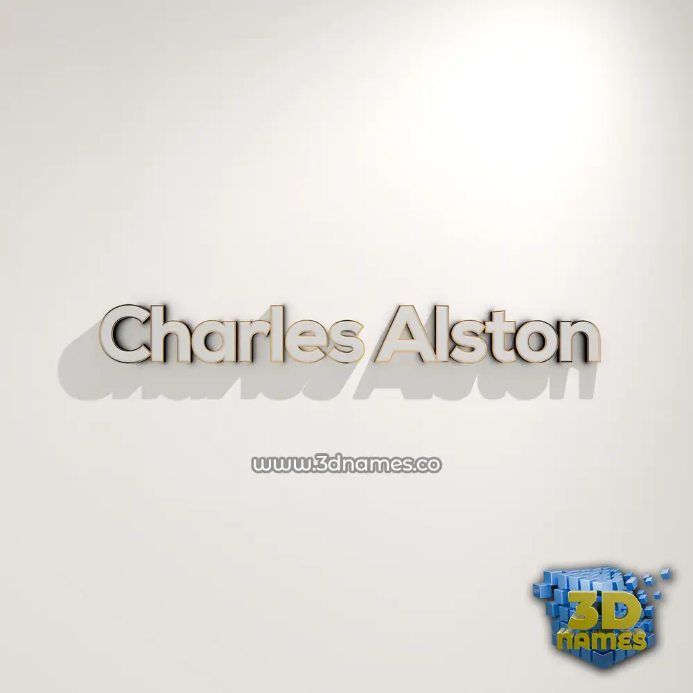 charles alston in White Logo Warm style - 3D name wallpaper