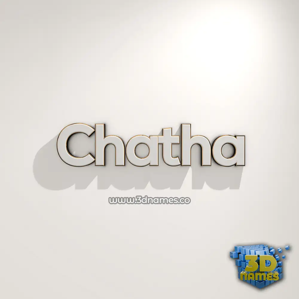 chatha in White Logo Warm style - 3D name wallpaper