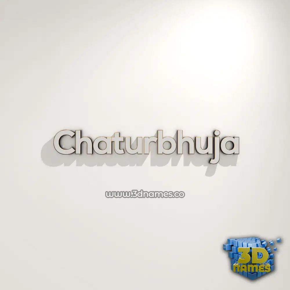 chaturbhuja in White Logo Warm style - 3D name wallpaper
