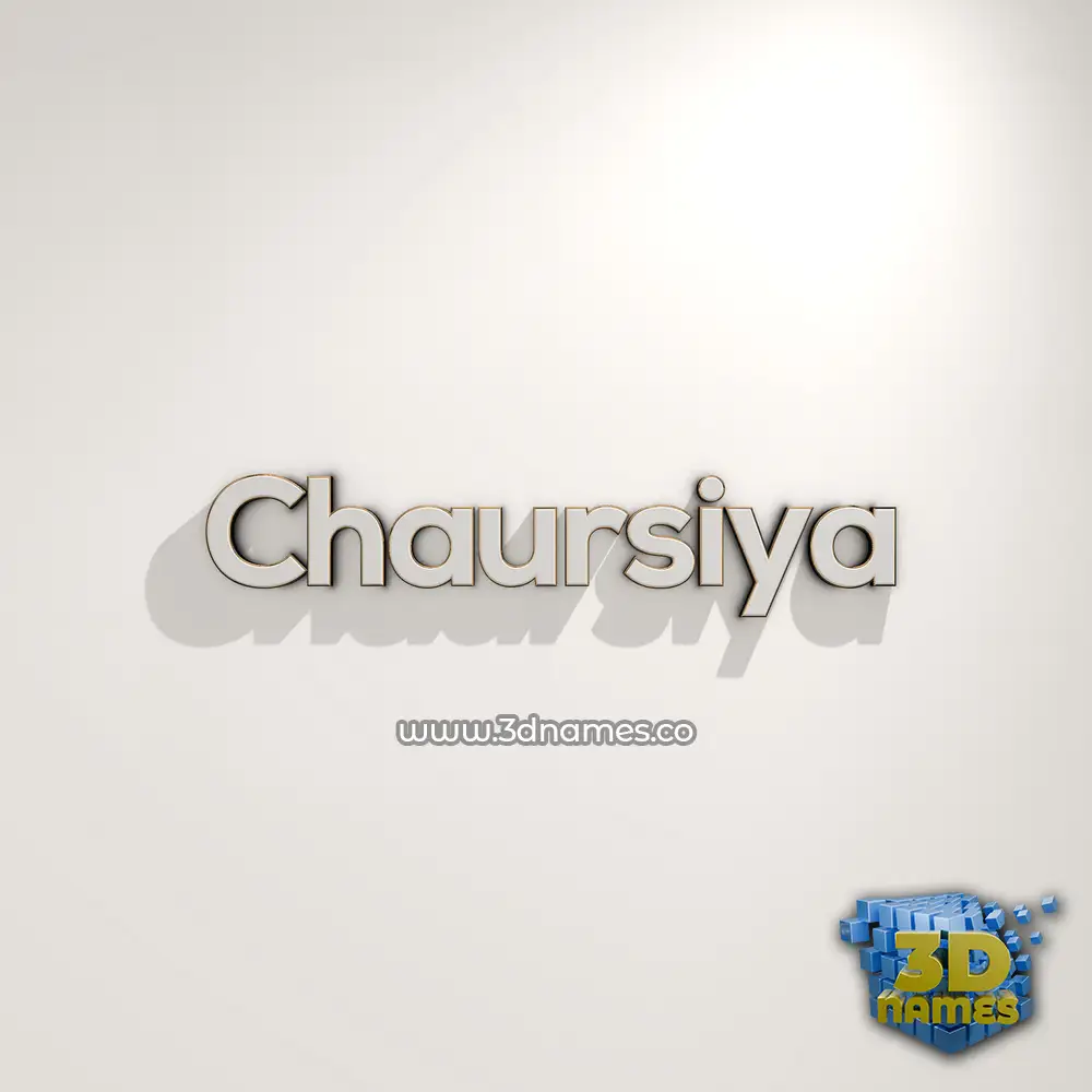 chaursiya in White Logo Warm style - 3D name wallpaper