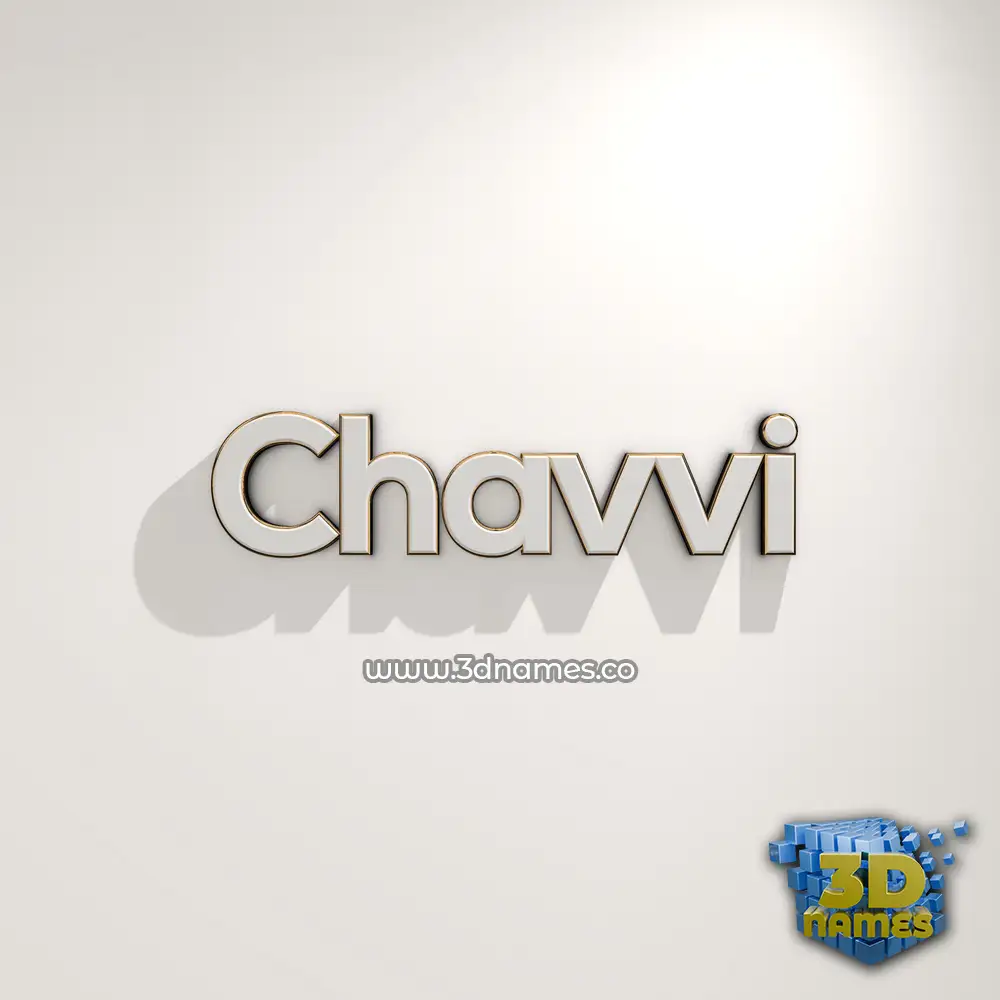chavvi in White Logo Warm style - 3D name wallpaper