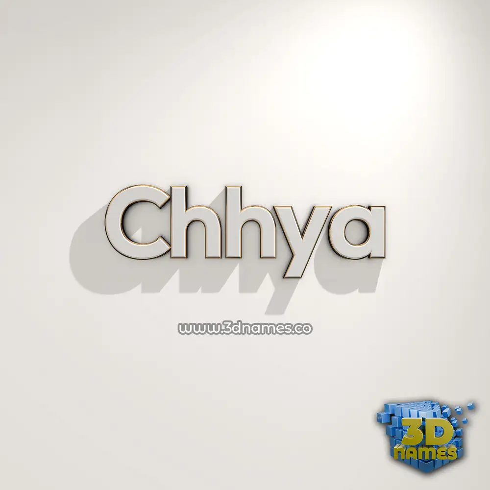 chhya in White Logo Warm style - 3D name wallpaper