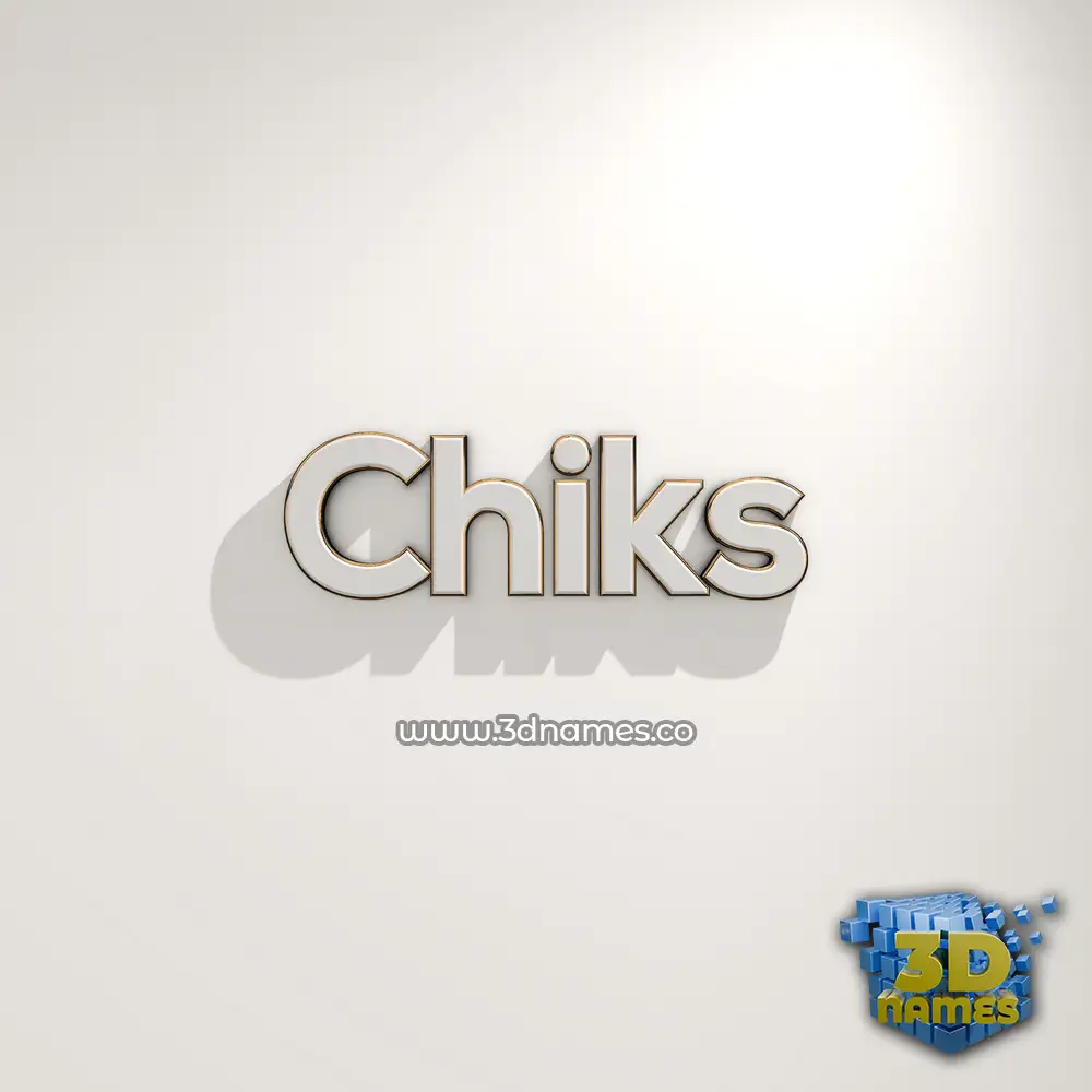chiks in White Logo Warm style - 3D name wallpaper