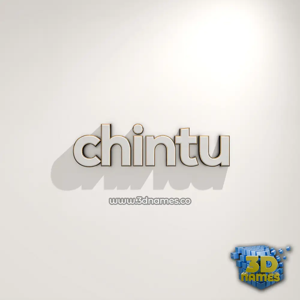 chintu in White Logo Warm style - 3D name wallpaper