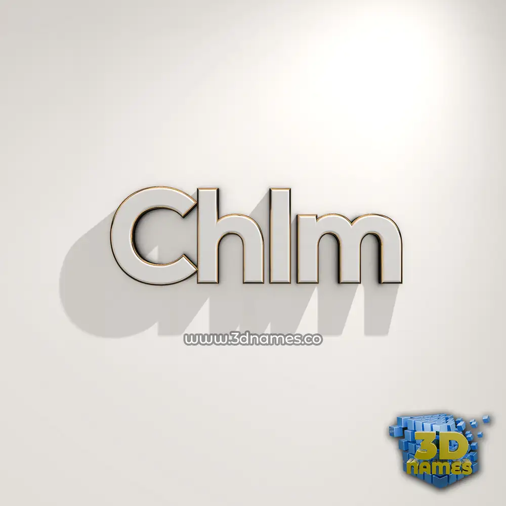 chlm in White Logo Warm style - 3D name wallpaper