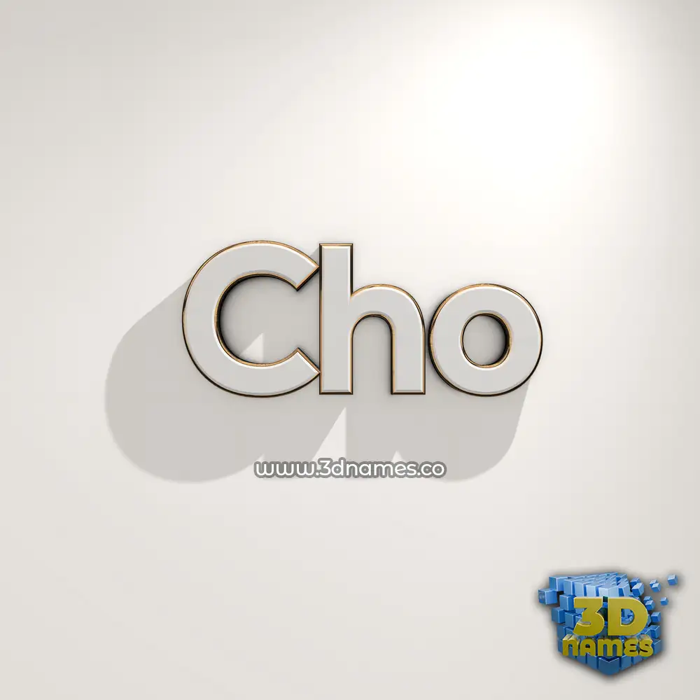 cho in White Logo Warm style - 3D name wallpaper