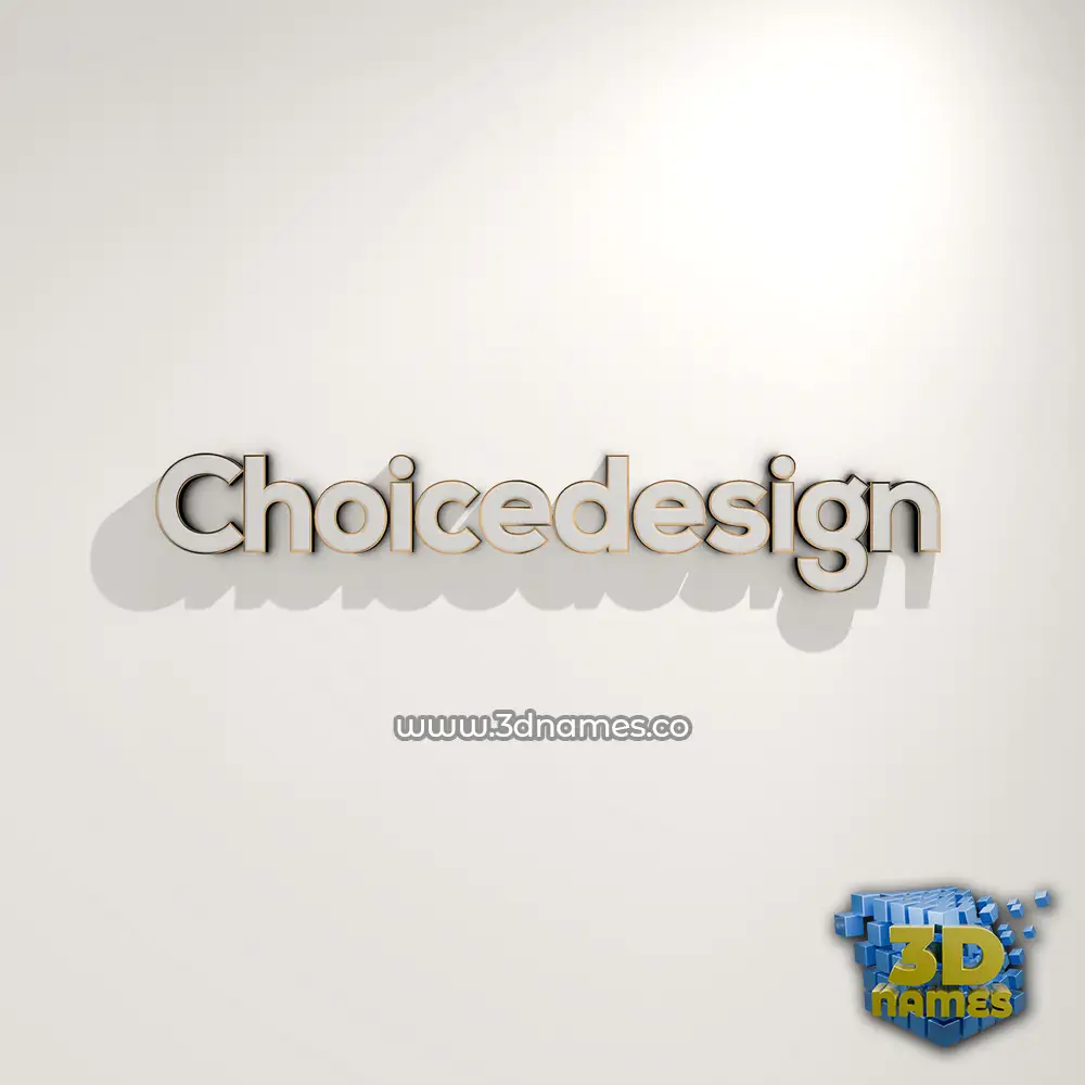 choicedesign in White Logo Warm style - 3D name wallpaper