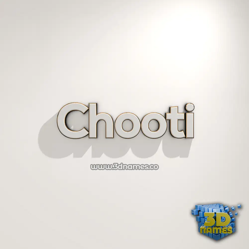 chooti in White Logo Warm style - 3D name wallpaper