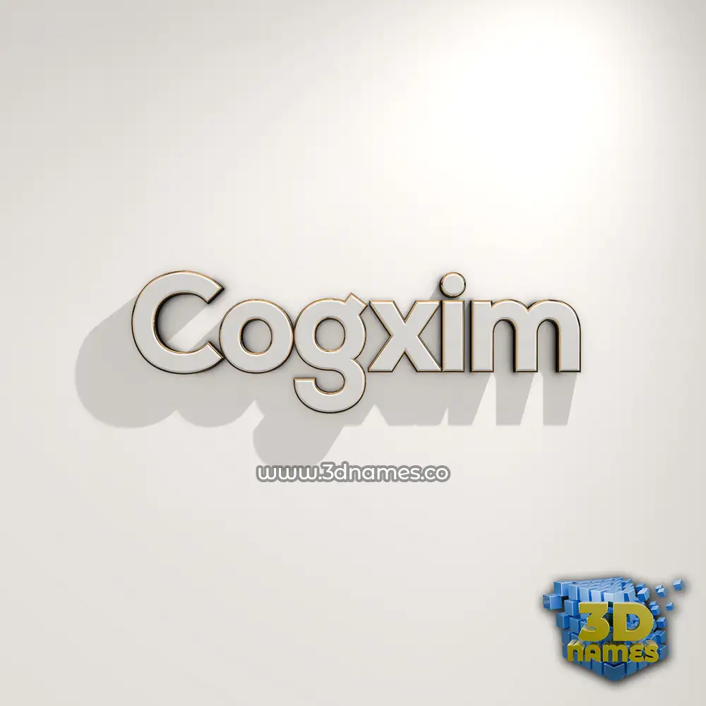 cogxim in White Logo Warm style - 3D name wallpaper