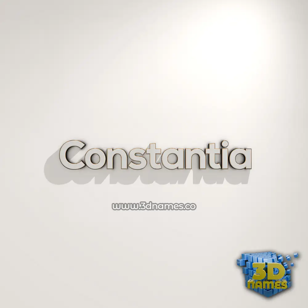 constantia in White Logo Warm style - 3D name wallpaper