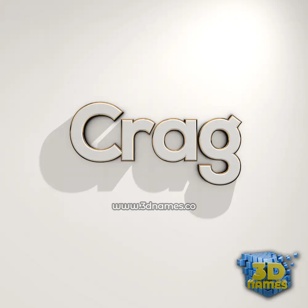 crag in White Logo Warm style - 3D name wallpaper