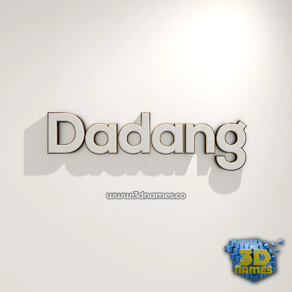 dadang in White Logo Warm style - 3D name wallpaper