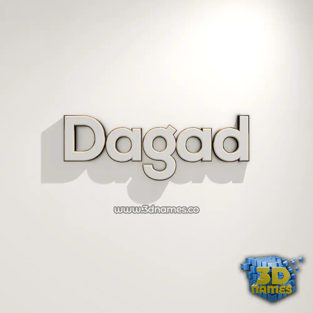 dagad in White Logo Warm style - 3D name wallpaper