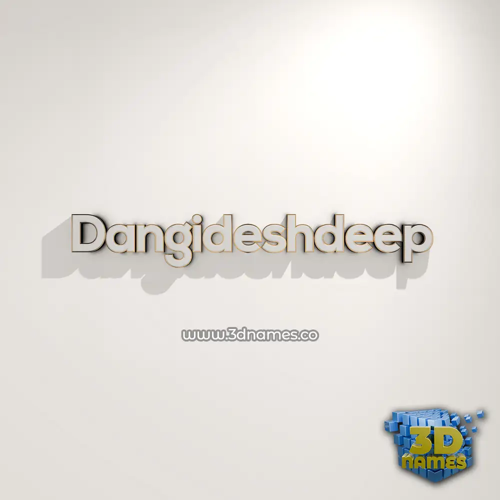 dangideshdeep in White Logo Warm style - 3D name wallpaper