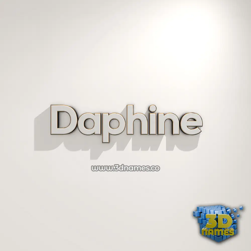 daphine in White Logo Warm style - 3D name wallpaper