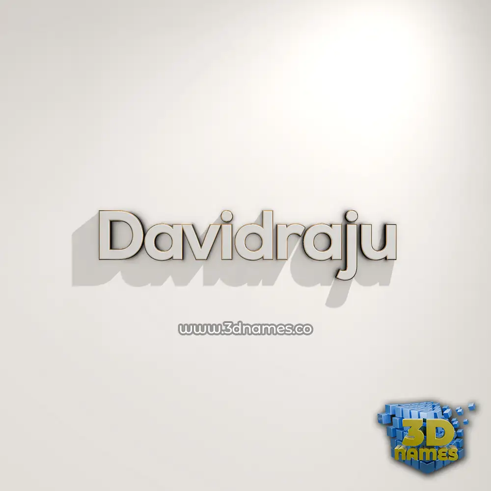 davidraju in White Logo Warm style - 3D name wallpaper