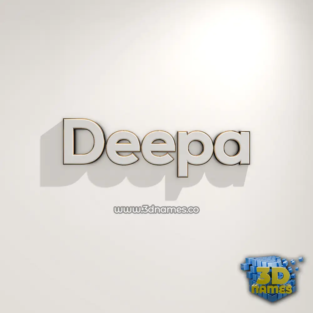 deepa in White Logo Warm style - 3D name wallpaper