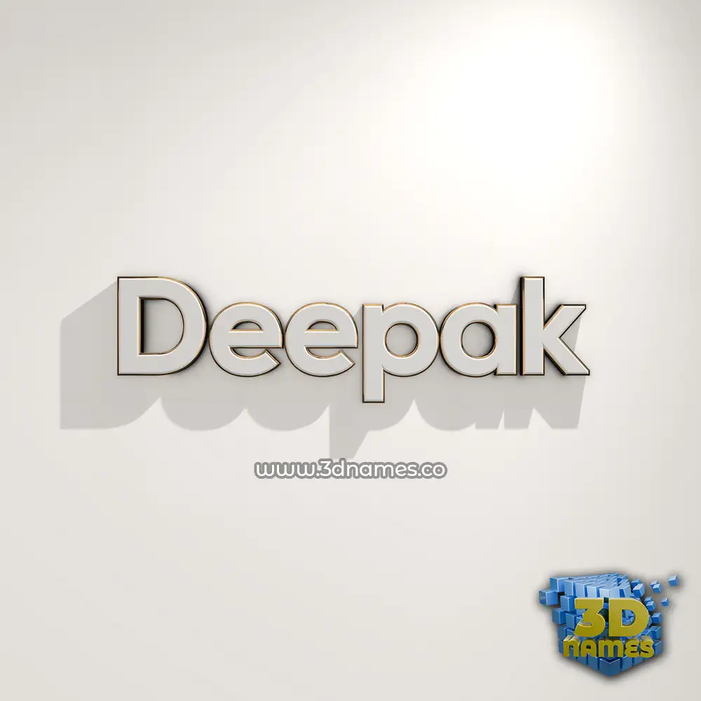 deepak in White Logo Warm style - 3D name wallpaper